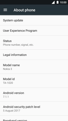 Press System update. If a new software version is available, it's displayed. Follow the instructions on the screen to update the phone software.