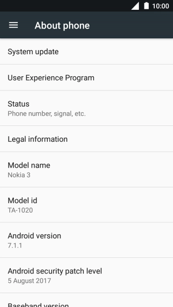 Press System update. If a new software version is available, it's displayed. Follow the instructions on the screen to update the phone software.