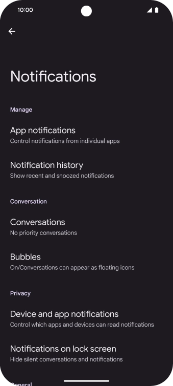 Press App notifications. Press App notifications.