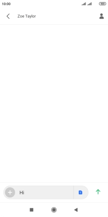 Press the send icon when you've finished your text message.