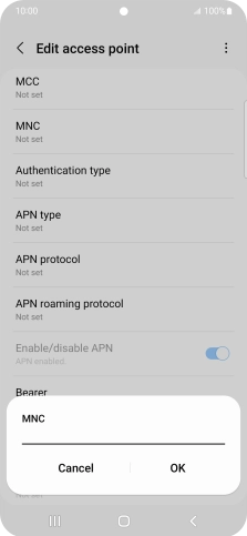 Key in 10 and press OK.