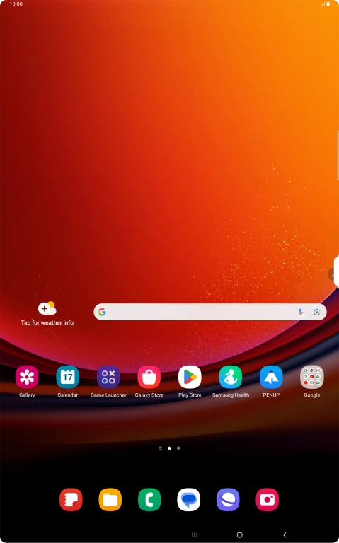 Slide two fingers downwards starting from the top of the screen.