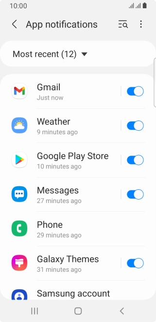 Press the drop down list. Press the drop down list.
