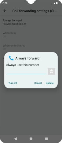 Press Turn off.