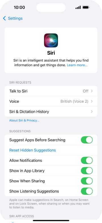 Press Talk to Siri.