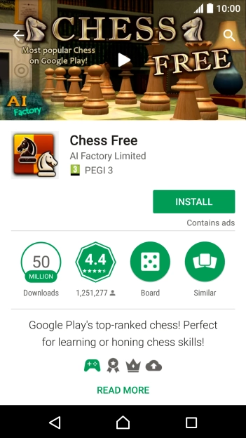 Press INSTALL and follow the instructions on the screen to install the app.