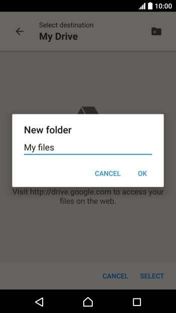 Key in the required name and press OK.