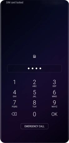 Key in your SIM PIN and press OK. The default SIM PIN is 0000.