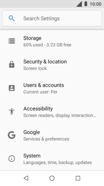 Press Users & accounts. Press Users & accounts.
