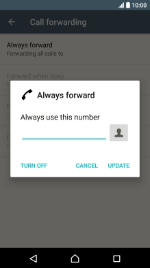 Press TURN OFF.