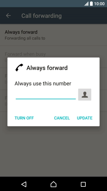 Press TURN OFF.