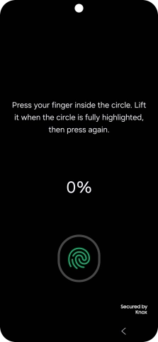 Follow the instructions on the screen to create the lock code using your fingerprint.