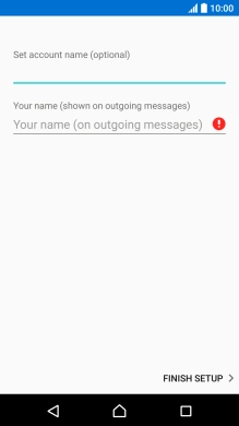 Press the field below 'Set account name (optional)' and key in the required name.