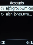 Select the required email account.