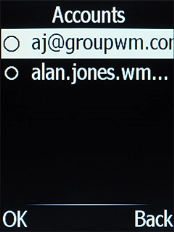 Select the required email account.