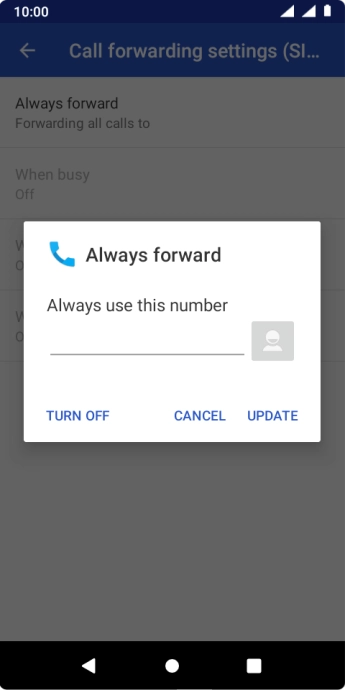 Press TURN OFF.
