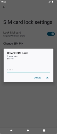 Key in your SIM PIN and press {OK. The default SIM PIN is 0000.