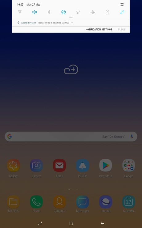 Press the connection icon.