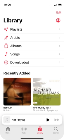 Press Playlists.