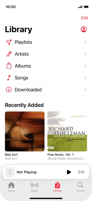 Press Playlists.