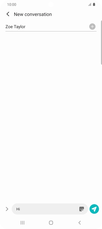 Press the send icon when you've finished your text message.