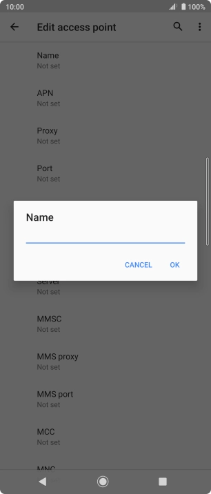 Key in O2 UK Internet and press OK.