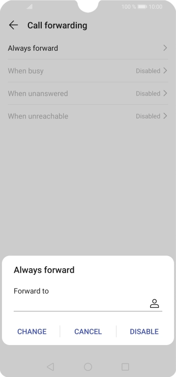 Press DISABLE.