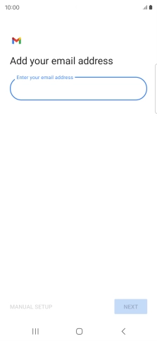 Press the field below 'Enter your email address' and key in your email address.