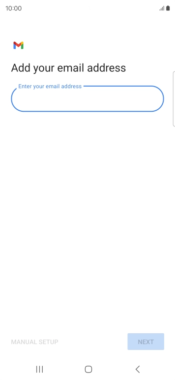 Press the field below 'Enter your email address' and key in your email address. Press the field below 'Enter your email address' and key in your email address.