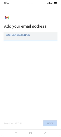 Press the field below 'Enter your email address' and key in your email address.