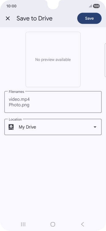 Press the field below 'Location' and go to the required folder.