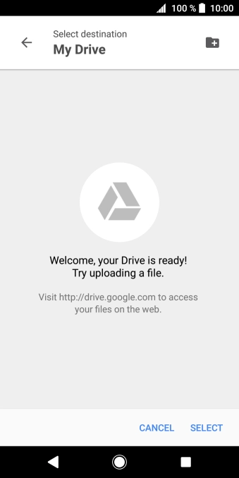 To create a new folder, press the new folder icon and follow the instructions on the screen to create a new folder.