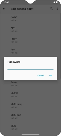 Key in p and press OK.