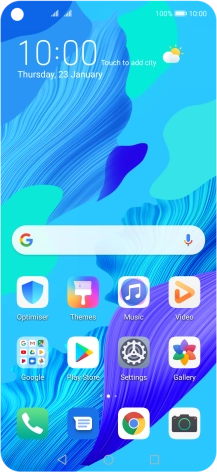Slide your finger downwards starting from the top of the screen.
