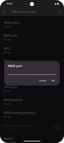 Key in 8080 and press OK.