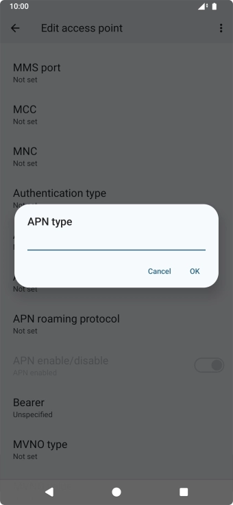 Key in mms and press OK.