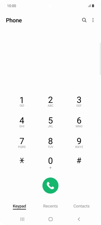 Press the menu icon.
