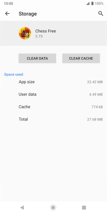 Press CLEAR CACHE.