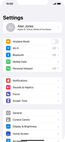 Press Mobile Data.