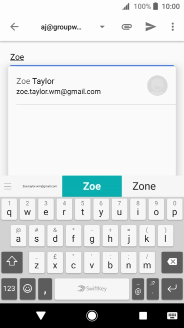 Press the required contact.