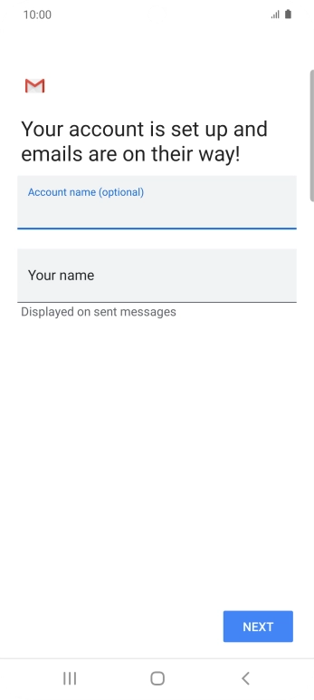 Press Your name and key in the required sender name. Press Your name and key in the required sender name.