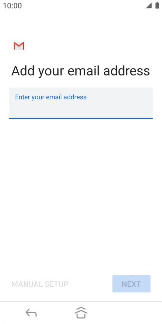 Press the field below 'Enter your email address' and key in your email address. Press the field below 'Enter your email address' and key in your email address.