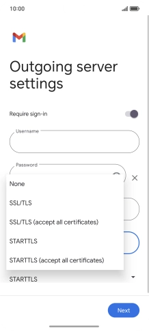 Press SSL/TLS.