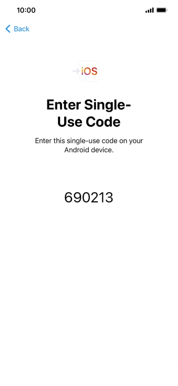 Follow the instructions on the screen and in the 'Move to iOS' app to transfer the content from the Android phone to your phone and set up your phone and prepare it for use.