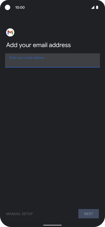 Press the field below 'Enter your email address' and key in your email address. Press the field below 'Enter your email address' and key in your email address.