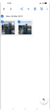 Press the share icon.