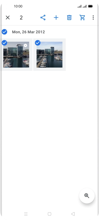 Press the share icon.