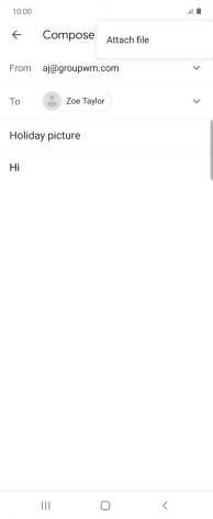 Press Attach file and go to the required folder.