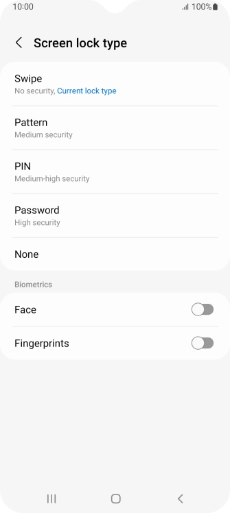 Press Fingerprints.