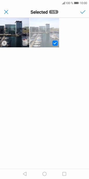 Press the confirm icon. Press the confirm icon.